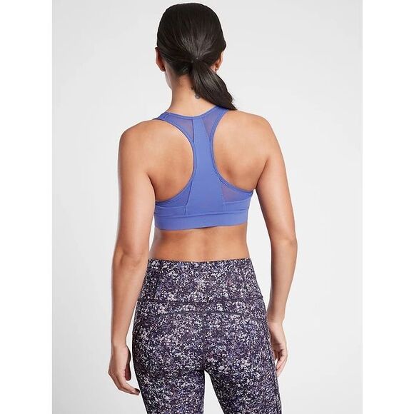 Athleta Hustle Sports Bra In Merlin Blue/Violet - Picture 1 of 9